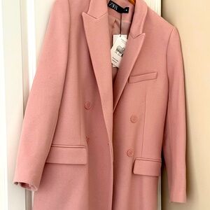 Beautiful pink wool coat, never worn.